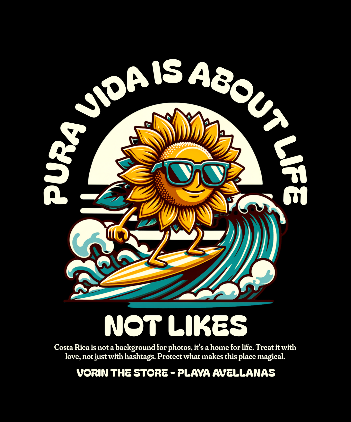 Crop Top Vorin "NOT LIKES" | Negro