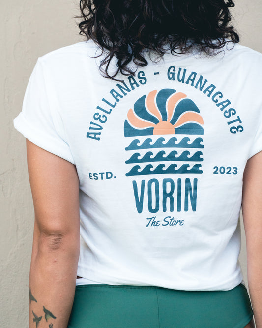 Crop Top "Avellanas Guanacaste" Blanco