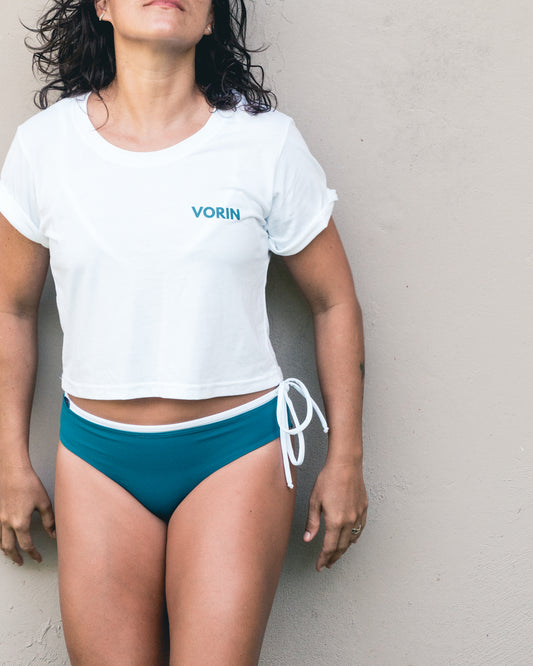 Crop Top "Pura Vida Costa Rica" Blanco