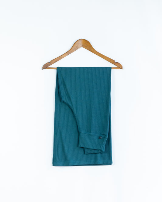 Pantalon Ancho - Verde azulado  con texturas