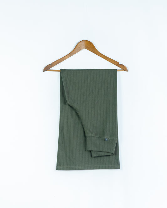 Pantalon Ancho - Verde Musgo  con texturas