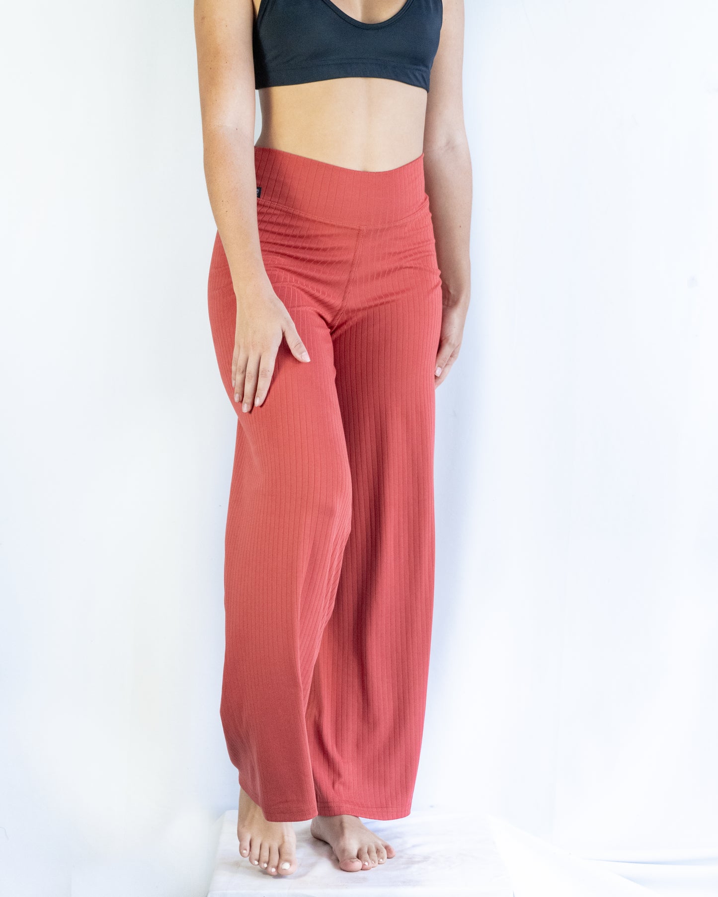 Pantalon Ancho - Color Teja con texturas