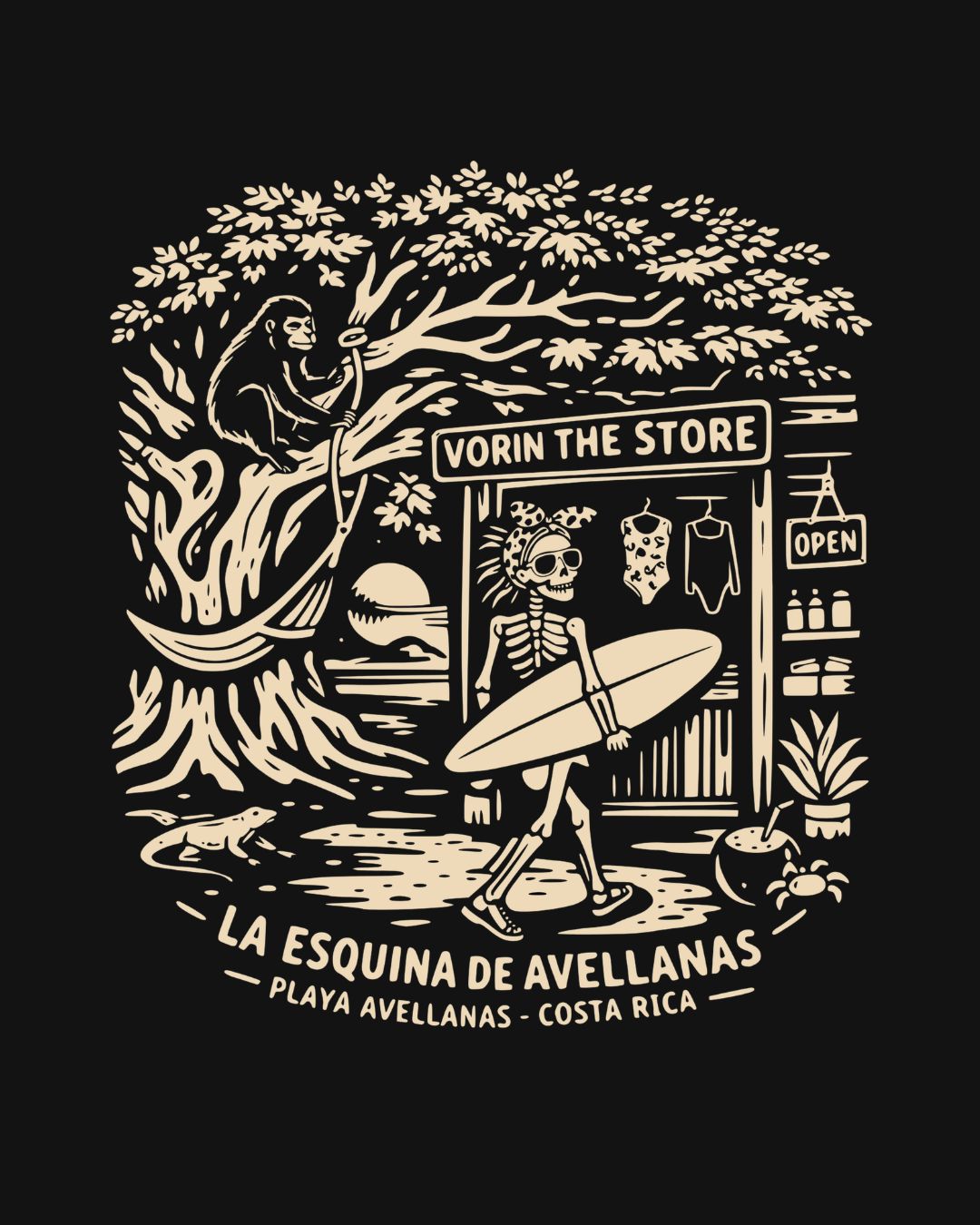 Crop Top "VORIN THE STORE" Negro