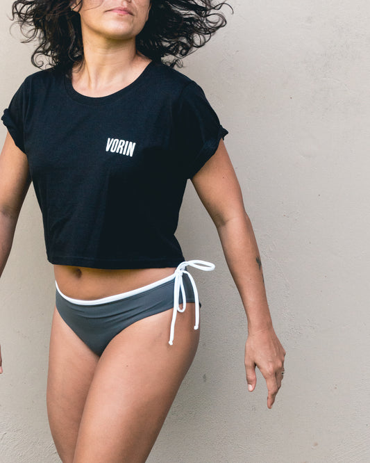 Crop Top "Avellanas Guanacaste" Negro