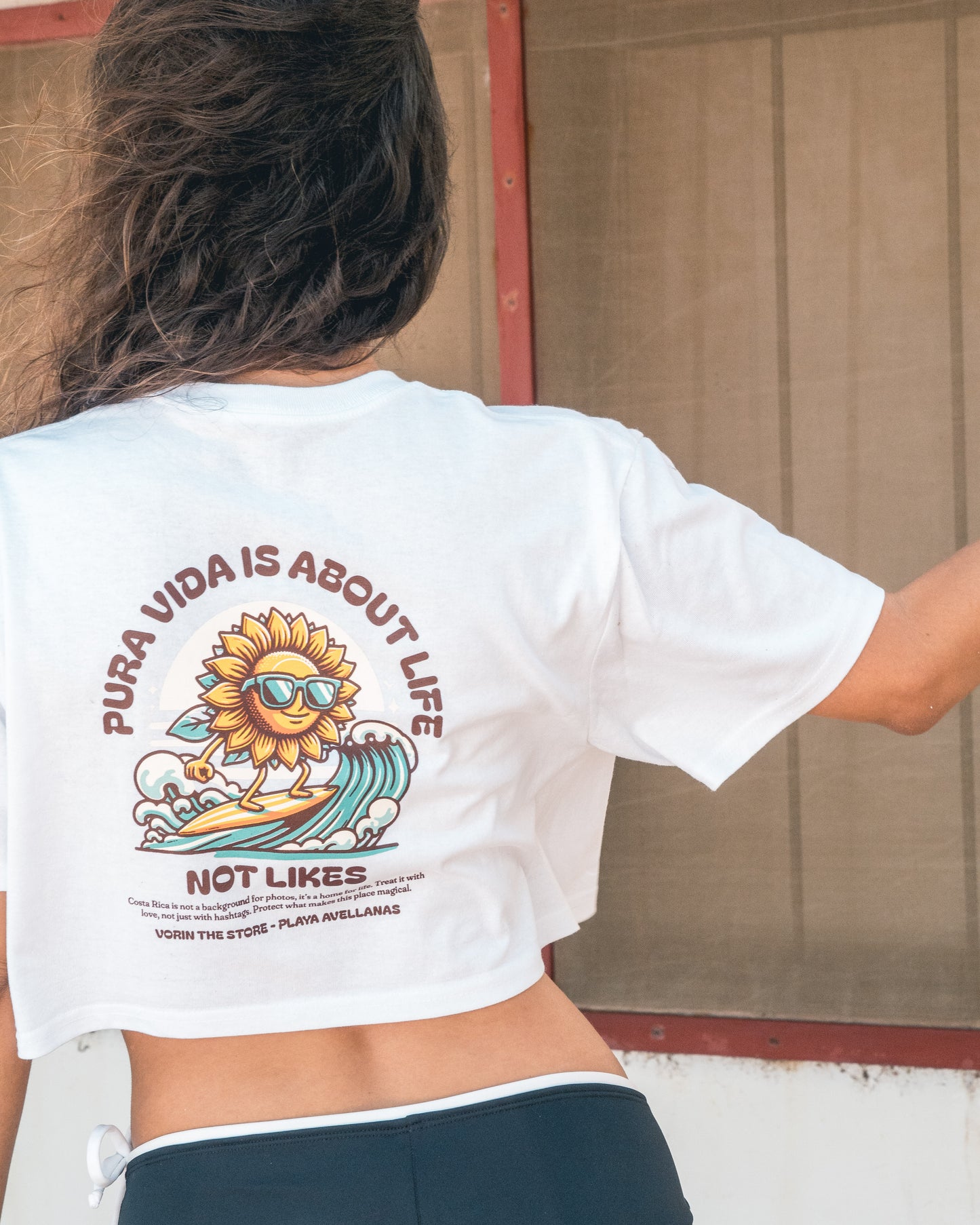 Crop Top Vorin "NOT LIKES" | Blanco