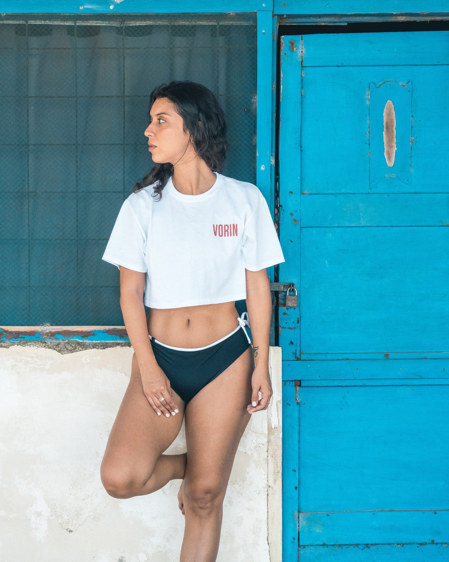 Crop Top "VORIN THE STORE" Blanco