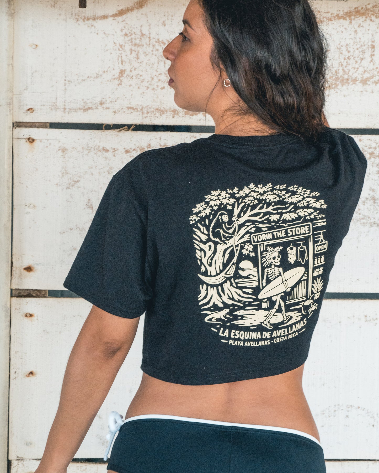 Crop Top "VORIN THE STORE" Negro