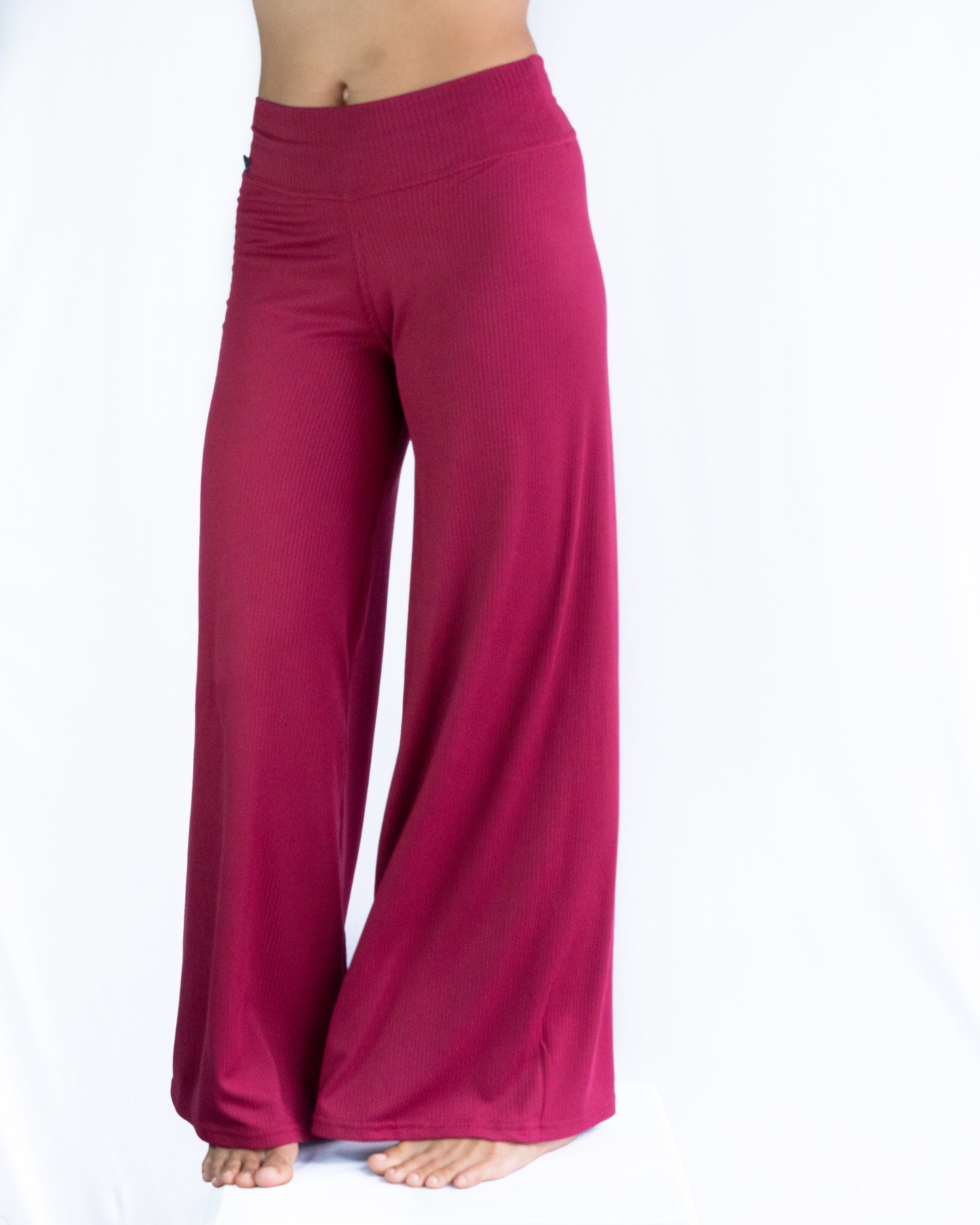 Pantalon Ancho - Vino con texturas