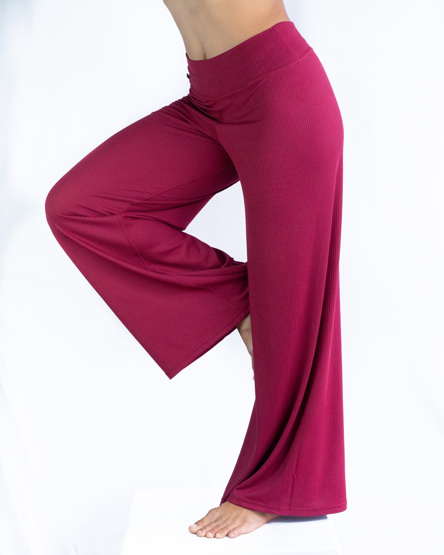 Pantalon Ancho - Vino con texturas